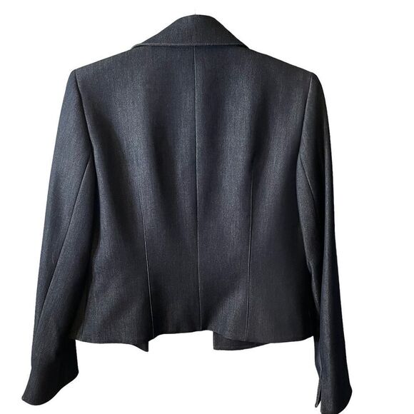 Kasper Denim Type Open Front Blazer Size 8 - Picture 5 of 10